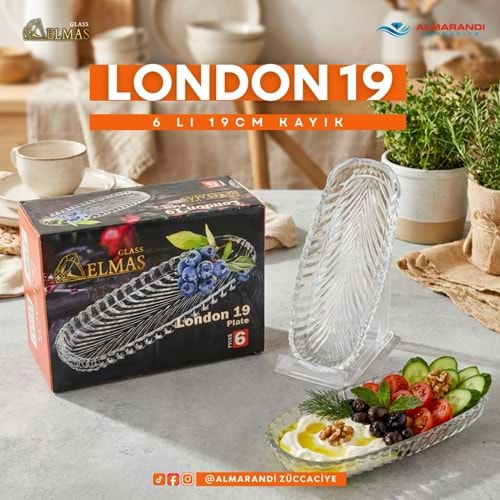London 19 Cm 6 Lı Kayık (6 Paket)