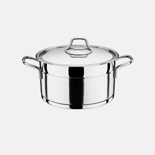 Vivaldi Rosso Tencere 22X12 Cam Kapak Sade