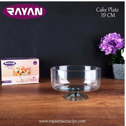 Rayan Cake Plate 19 Cm Ayaklı Meyvelik (6 Paket)