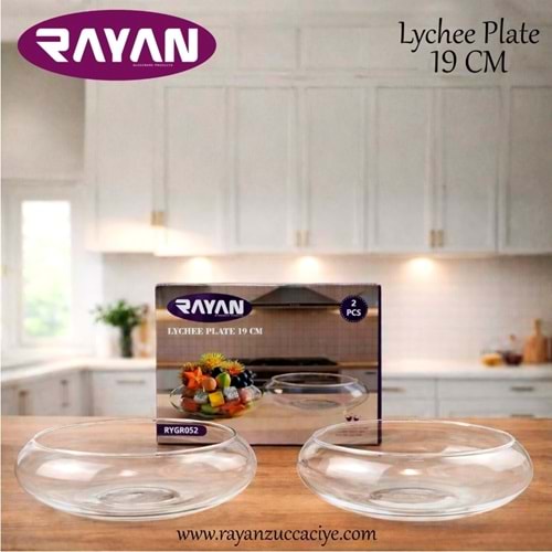 Rayan Lychee 2 Li Plate 19 Cm Ayaklı Meyvelik (6 Paket)