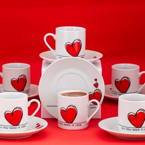 Ms Morry 04 Porselen Kahve Fincanı