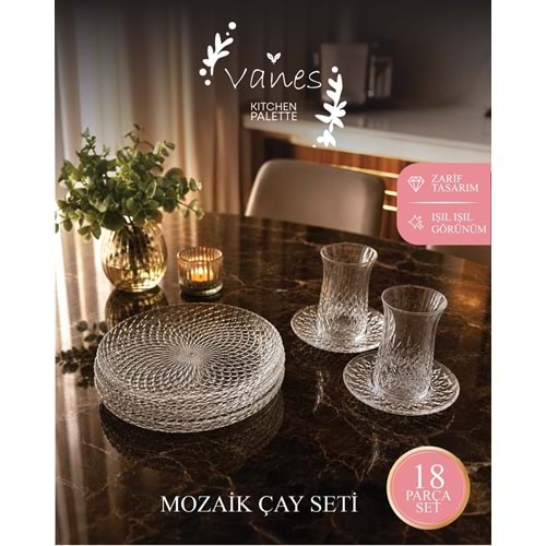 Vanes Mozaik 18 Prç Pasta Seti