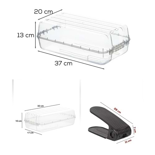 Porsima 3 Lü Set Ayakkabı Kutusu (30 Adet)