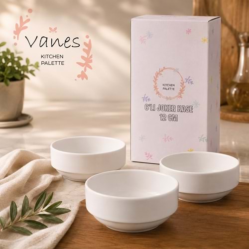 Vanes 12 Cm 6 Lı Porselen Joker Kase