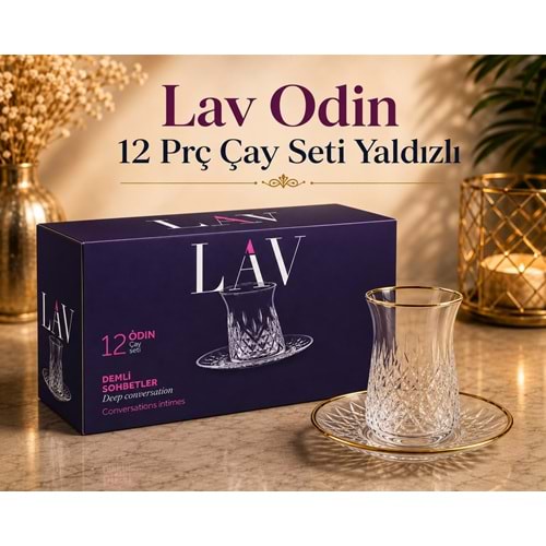 Lav Odins4 Çay seti Yaldızlı (6 Paket)