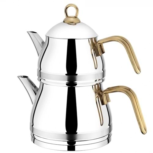 Vivaldi Diamont Aile Boy Gold Kulp Çaydanlık (6 Adet)