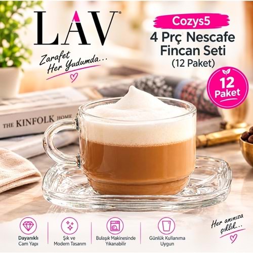 Lav Cozys5 4 Prç Nescafe Fincan Seti (12 Paket)