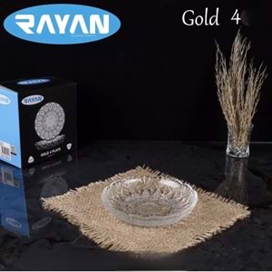 Rayan Gold 4 Kristal 6 Lı Tabak (12 Paket)