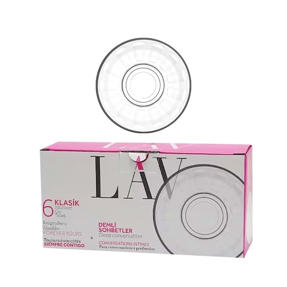 Lav 20020 Optikli Çay Tabağı (12 Paket)