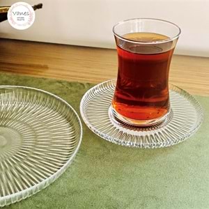 Vanes 306 18 Parça Majestic Çay Seti Şeffaf (4 Paket)
