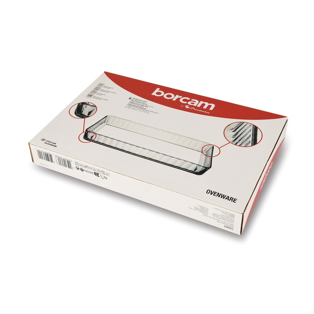 Paşabahçe 59984 Dikdörtgen Borcam (6 Paket)