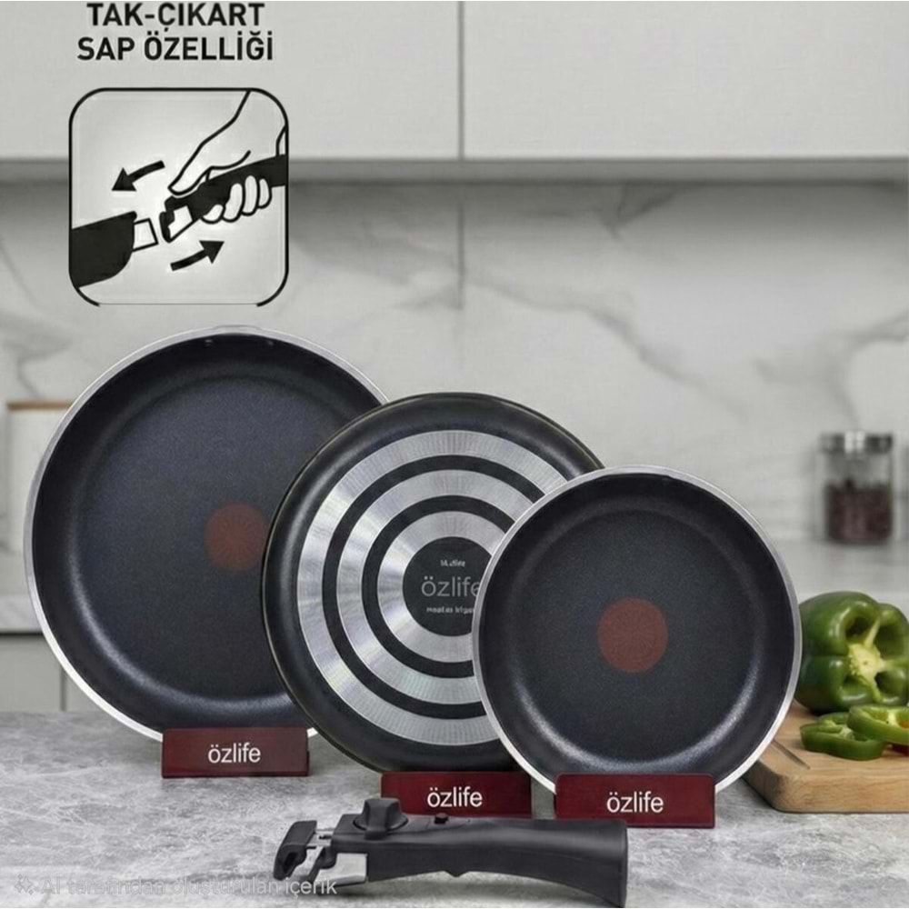 Özlife Almond 4 Prç Tava Seti (6 Adet)
