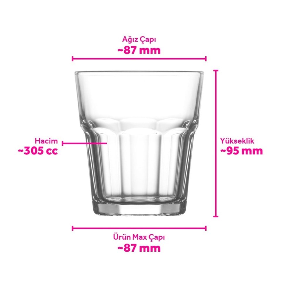 Lav Ara233A 3 Lü Meşrubat Bardak (16 Paket)