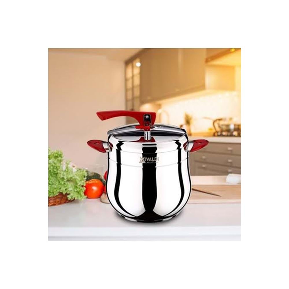 Vivaldi 8 Lt Orkide Klasik Düdüklü Tencere (4 Adet)