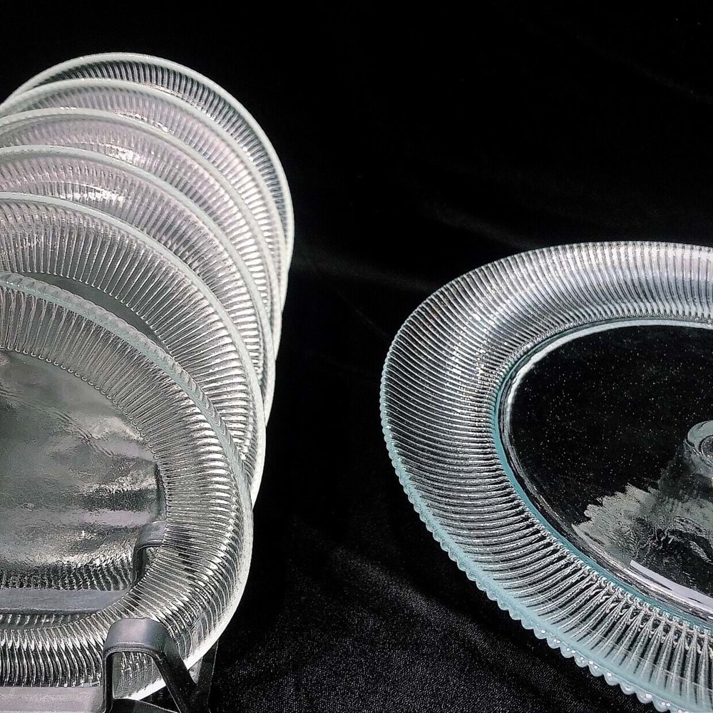 Vanes Şölen 7 Parça Ayaklı Sunumluk Şeffaf (4 Paket)