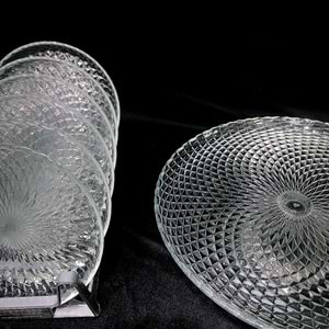 Vanes Mozaik 7 Parça Ayaklı Sunumluk Şeffaf (4 Paket)