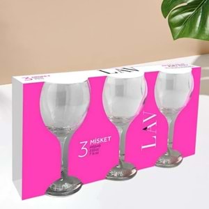 Lav Mis549A 3 Lü Ayaklı Bardak (8 Paket)