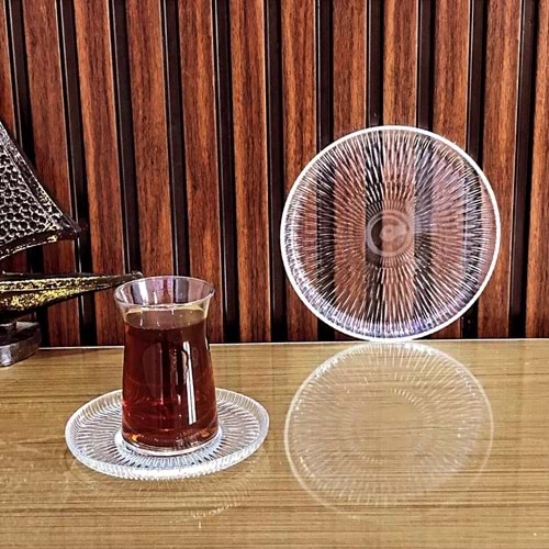 Vanes V327 18 Parça Majestic Çay Seti Şeffaf (4 Paket)