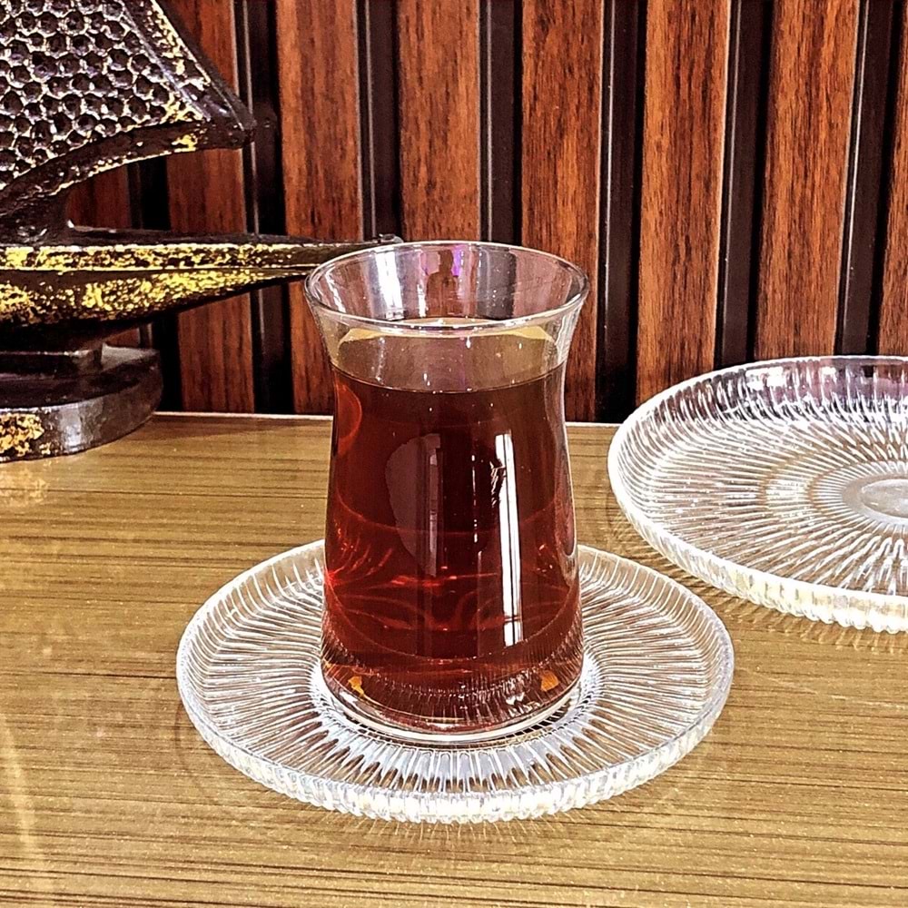 Vanes V327 18 Parça Majestic Çay Seti Şeffaf (4 Paket)