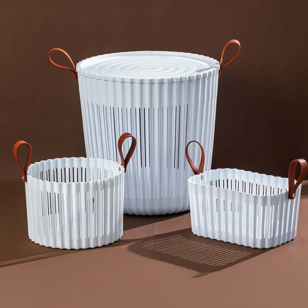 Porsima 4316 Beyaz 3 Lü Sepet