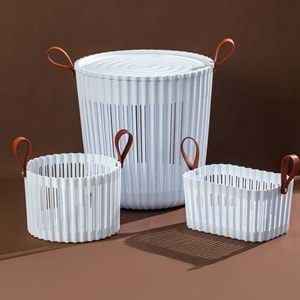 Porsima 4316 Beyaz 3 Lü Sepet