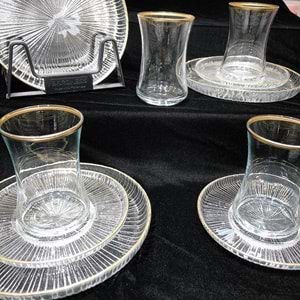 Vanes 306 Linea 18 Parça Çay Seti Yaldızlı (4 Paket)