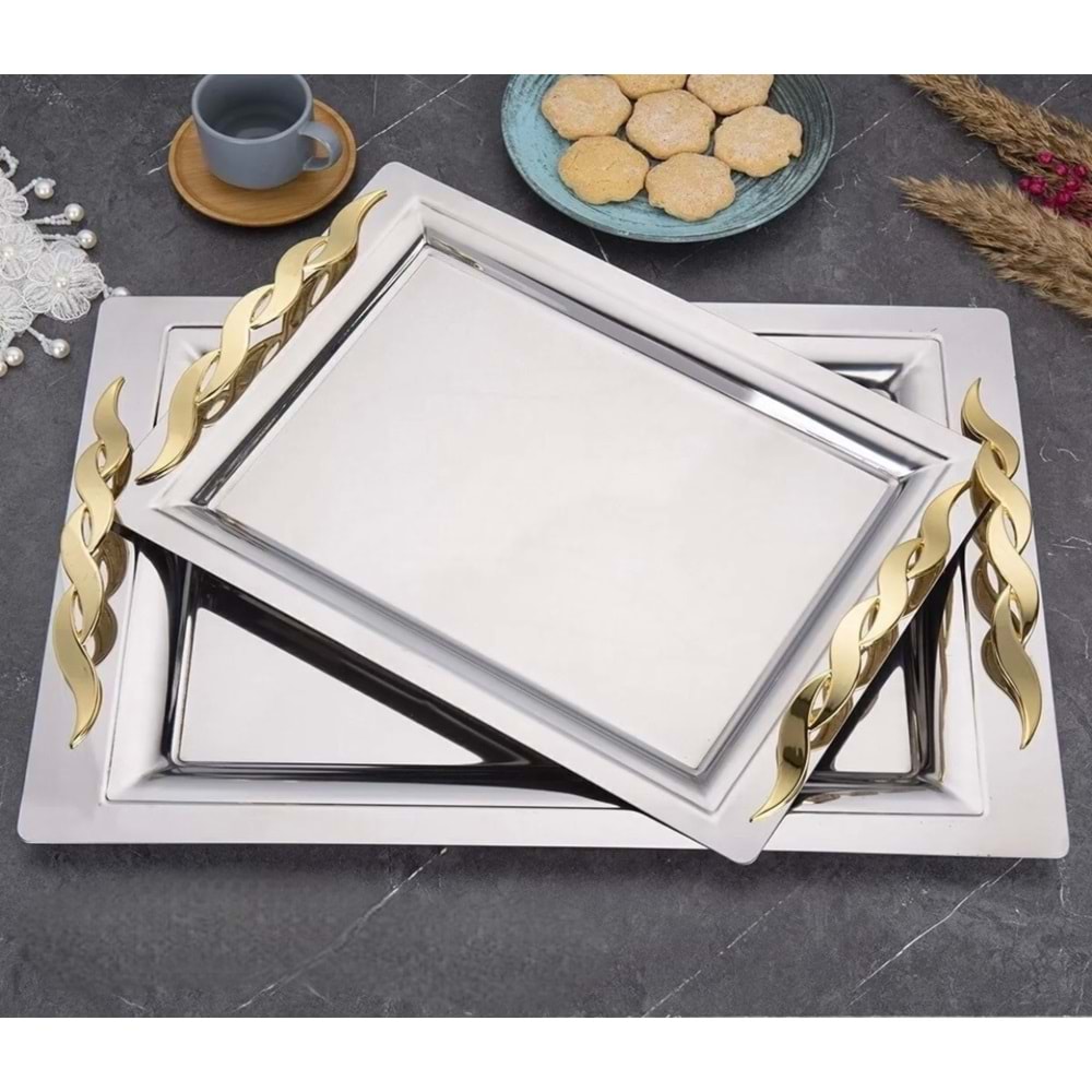 Özburak Mercan 2 Lİ Çay Tepsi