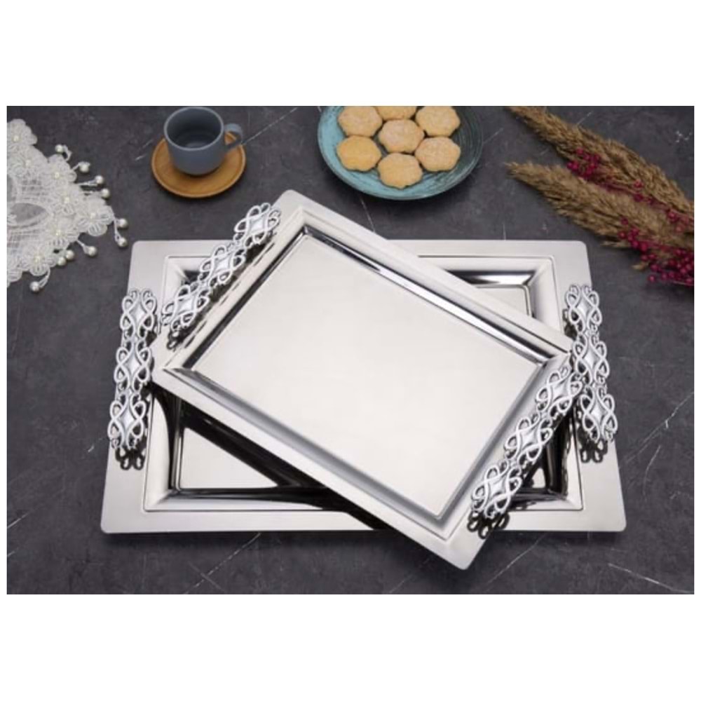 Özburak Mercan 2 Lİ Çay Tepsi