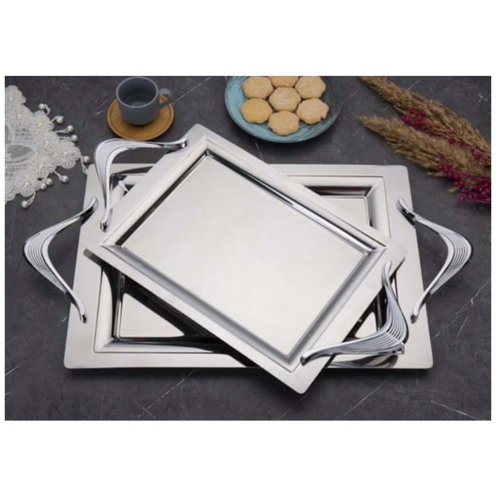 Özburak Mercan 2 Lİ Çay Tepsi