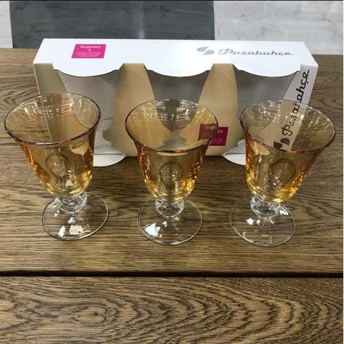 Paşabahçe 44469 3 Lü Sophia Lüsterli Kadeh (12 Paket)