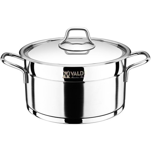 Vivaldi Rosso Tencere 24X14 Cam Kapak Sade