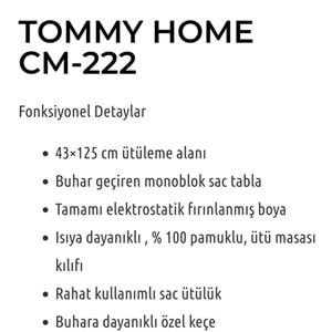 Cıngıllıoğlu Cm-222 Tommy Home Ütü Masası (2 Adet)