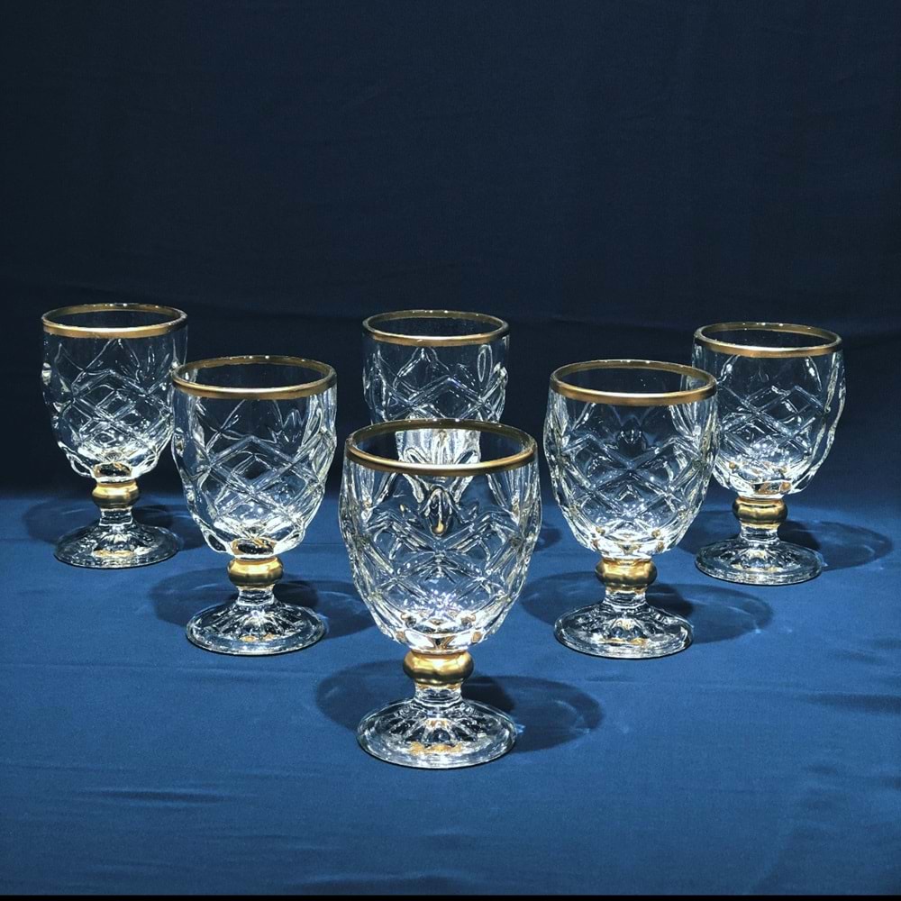 Herencıa Asude 6 Lı Kahve Yanı Bardak Ağız Gold (8 Paket)