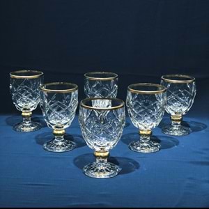 Herencıa Asude 6 Lı Kahve Yanı Bardak Ağız Gold (8 Paket)