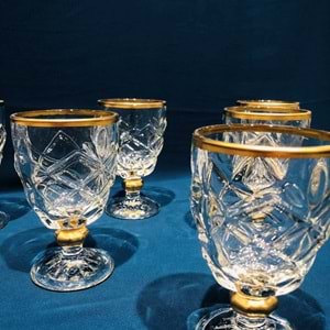 Herencıa Asude 6 Lı Kahve Yanı Bardak Ağız Gold (8 Paket)