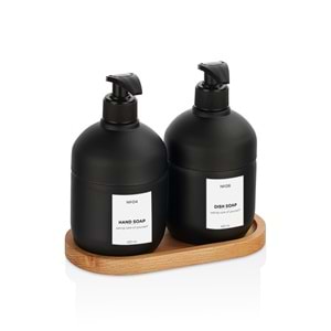 Qlux C-00527 Siyah Cool 2 Li Sıvı Sabunluk (1 Paket)