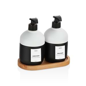 Qlux C-00527 Siyah Cool 2 Li Sıvı Sabunluk (1 Paket)