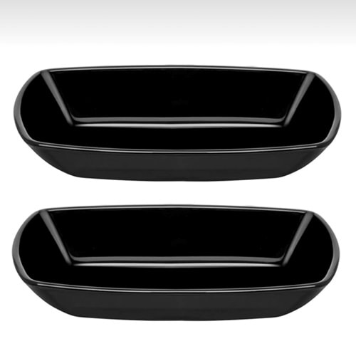 Paşabahçe 54942 Tokio Kayık Tabak Siyah Dökme (18 Adet)