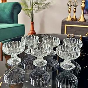 Herencıa Mimoza 6 Lı Ayaklı Sunumluk Şeffaf (6 Paket)