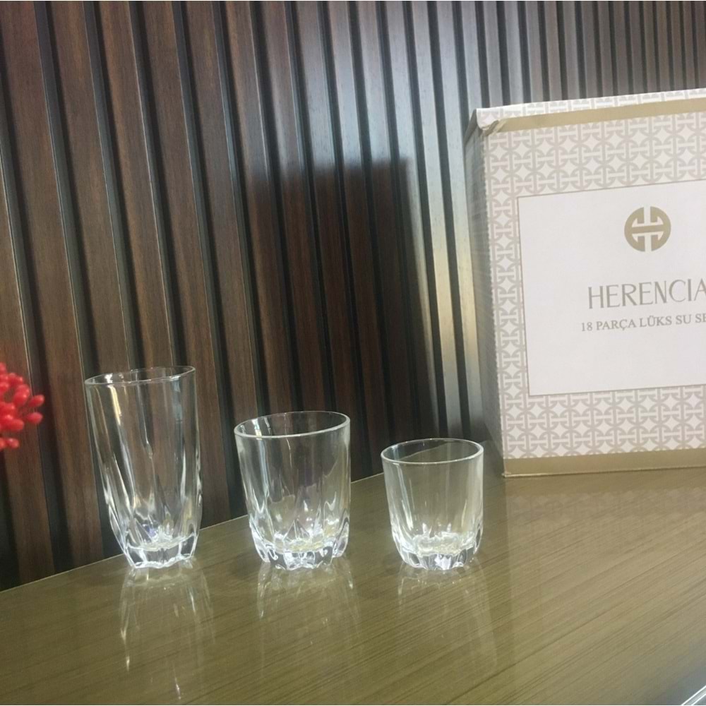 Herencıa 18 Parça Su Seti (3 Paket)