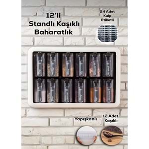 Porsima 1165 Siyah Beyaz 12 Li Random Baharatlık (1 Paket)