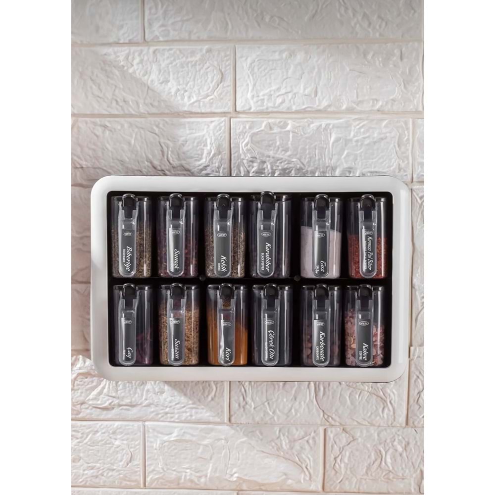 Porsima 1165 Siyah Beyaz 12 Li Random Baharatlık (1 Paket)