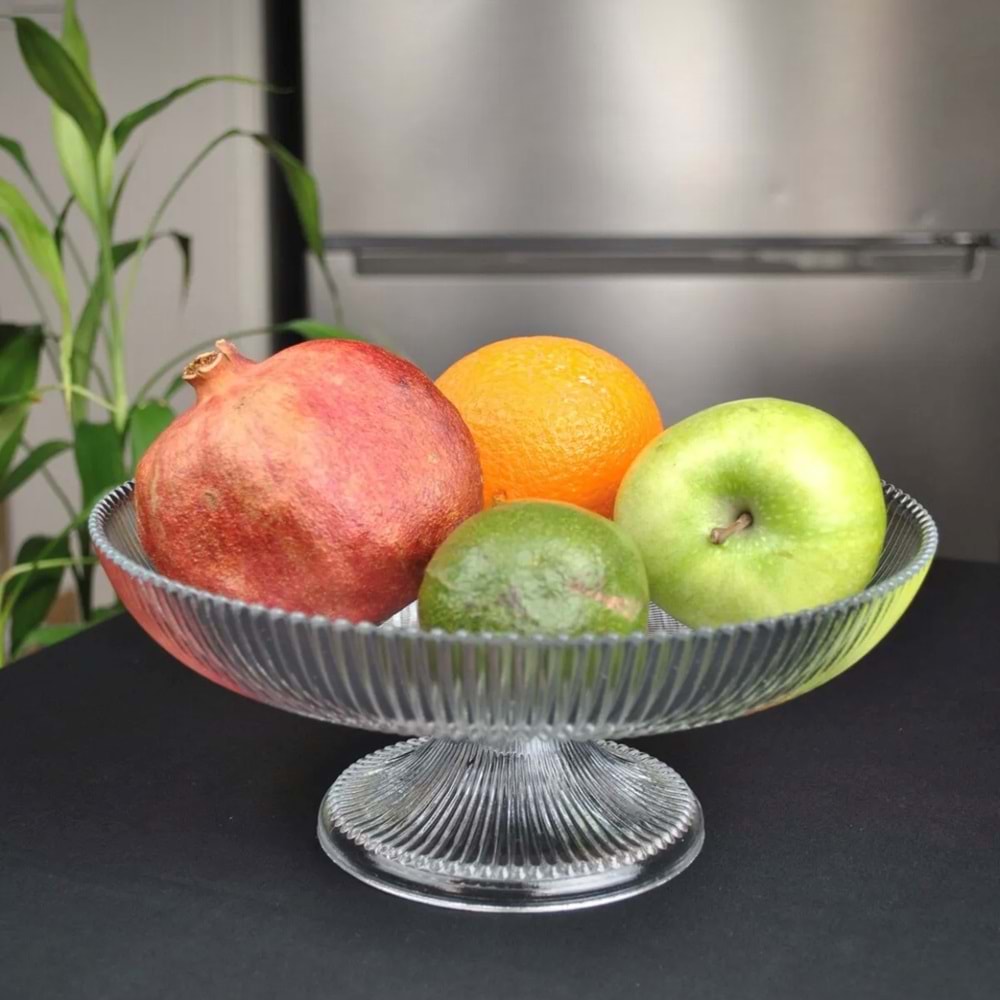 Vanes Soren 25 Cm Ayaklı Meyvelik Şeffaf (6 Paket)