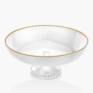 Vanes Soren 25 Cm Ayaklı Meyvelik Yaldızlı (6 Paket)