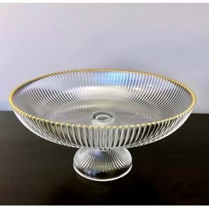 Vanes Soren 25 Cm Ayaklı Meyvelik Yaldızlı (6 Paket)