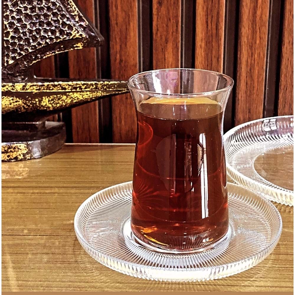 Vanes V327 18 Parça Sensu Çay Seti Şeffaf (4 Paket)