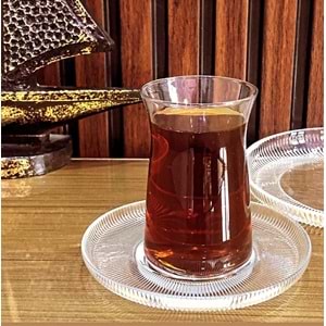 Vanes V327 18 Parça Sensu Çay Seti Şeffaf (4 Paket)