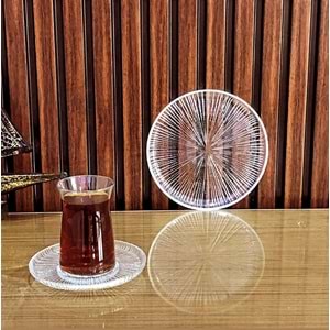 Vanes V327 18 Parça Linea Çay Seti Şeffaf (4 Paket)