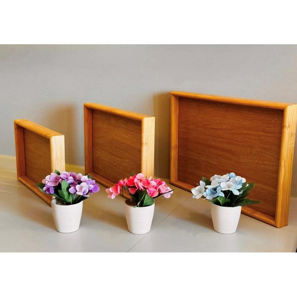 Perotti 17178 3 Lü Ahşap Tepsi