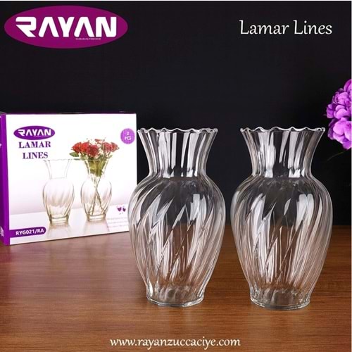Rayan 2 Li Lamar Lines Vazo (6 Paket)